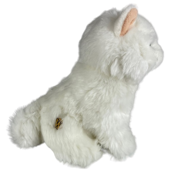 Webkins Signature Persian White Cat Gold Patch Vintage Ganz Plush Kitty No Code - Picture 2 of 16